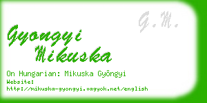 gyongyi mikuska business card