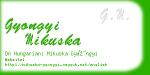 gyongyi mikuska business card
